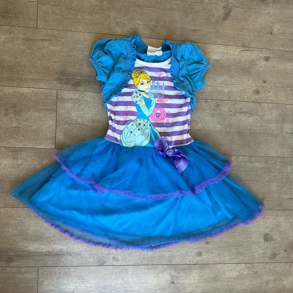 Vintage Disney Princess Cinderella Girls Tulle Tu Tu Dress Adorable size 5 - Picture 9 of 12